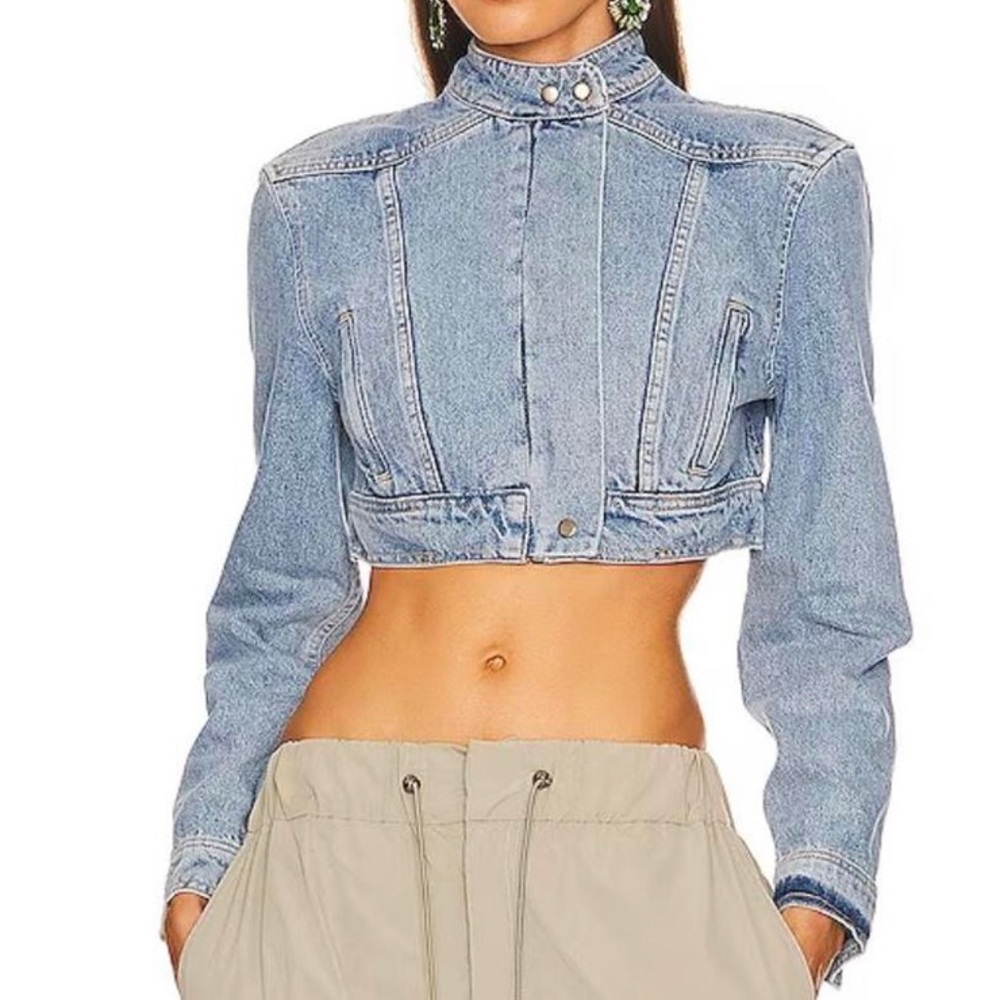 Dundas x revolve cropped denim jacket